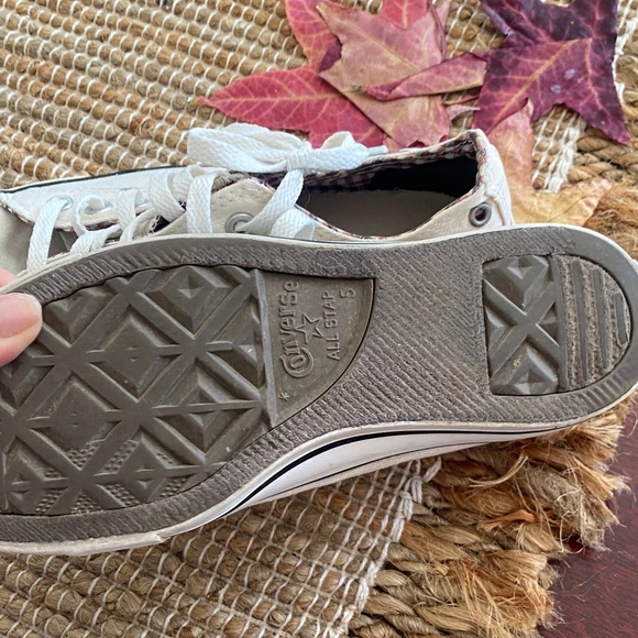 Converse Off-White Canvas Chuck Taylor Big Eyelet Sneakers sz 7 women’s - Picture 7 of 9